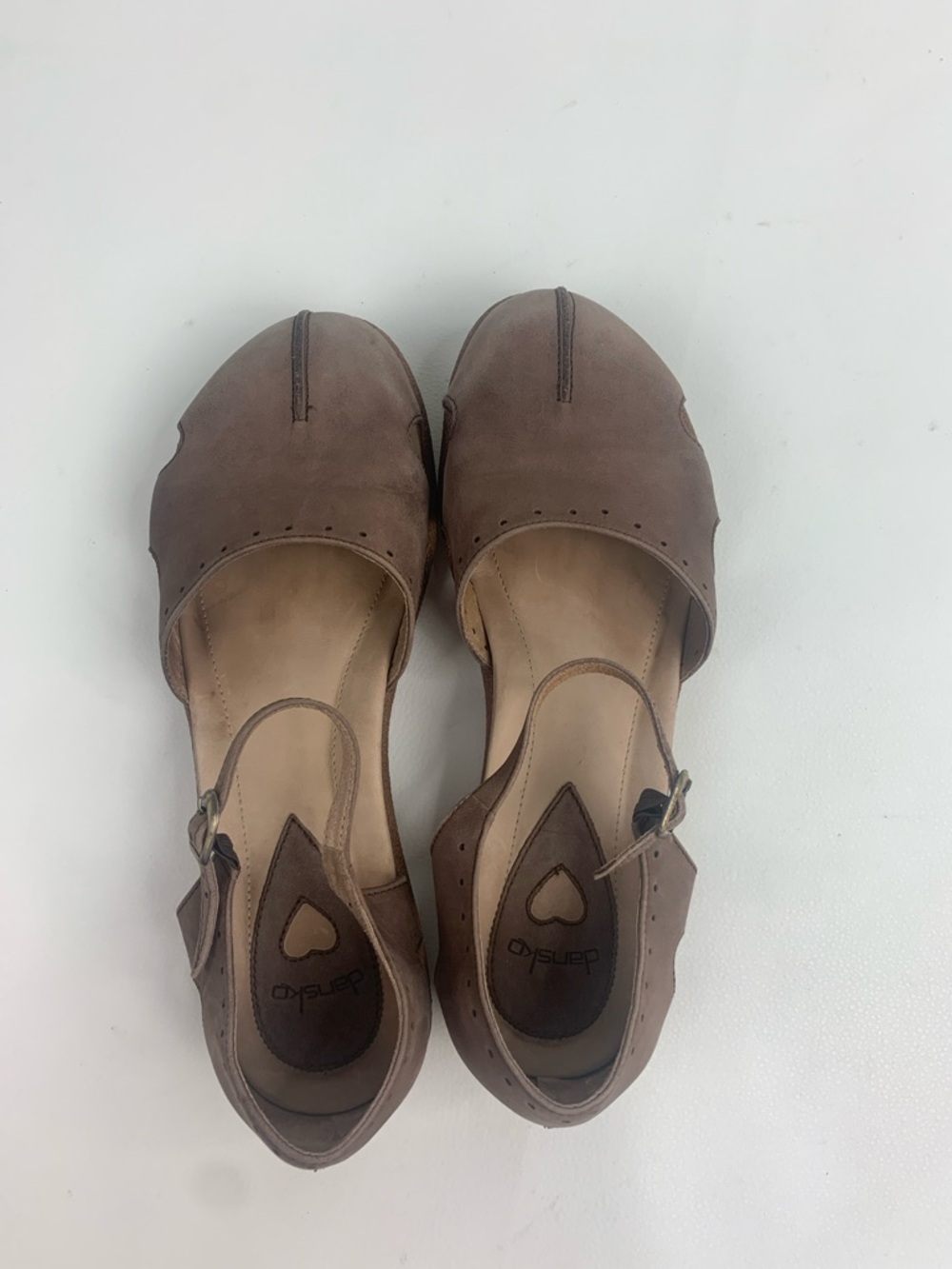 Dansko Brown Suede leather Ankle-Strap Mary Jane Comfort shoes Buckle size 8.5/9 - Picture 7 of 14